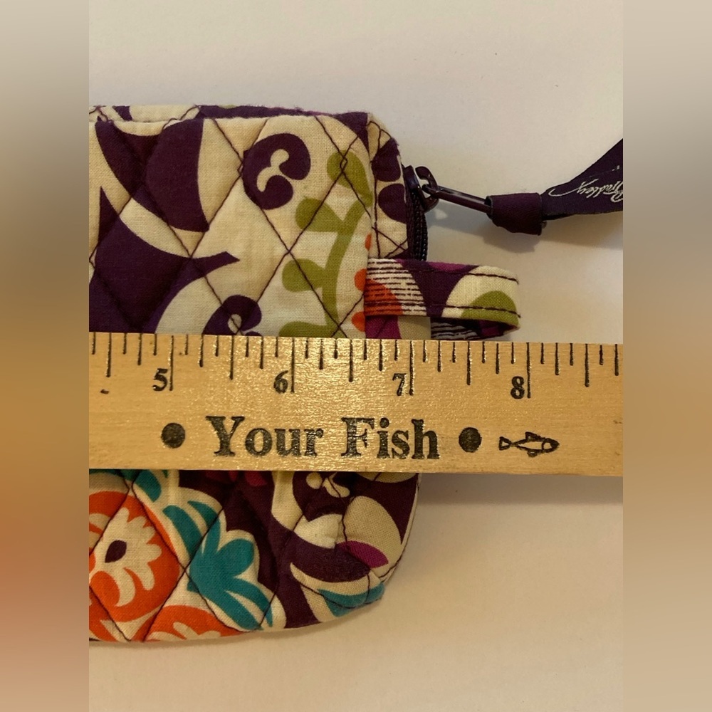 Vera Bradley Wallet Cosmetic Case Floral Paisley Lot of 2 Quilted Zip Around - Picture 5 of 13